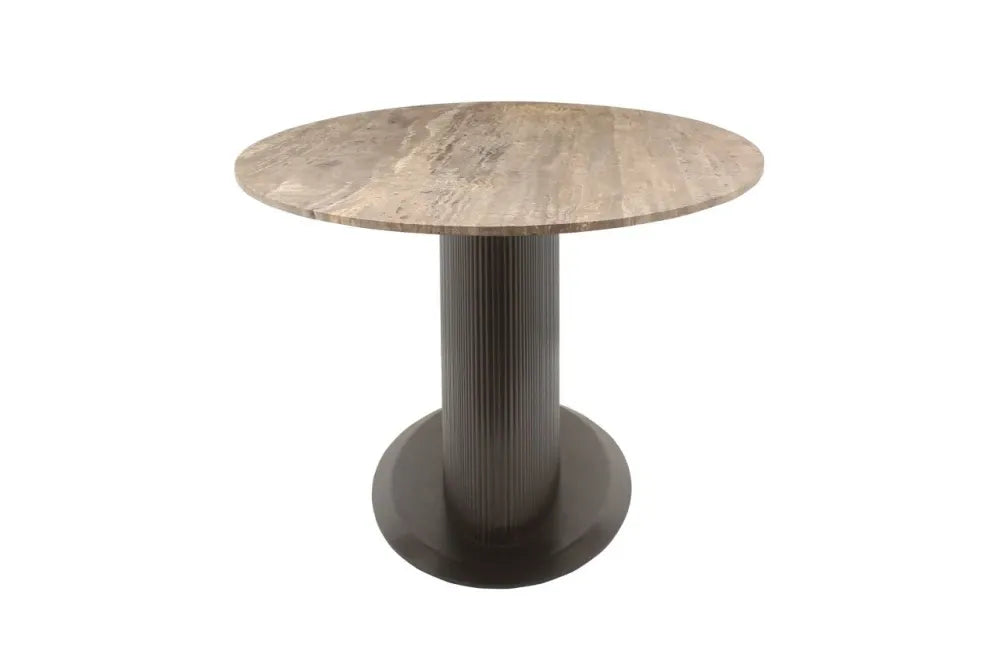 Masa ovala din MDF/Metal Maro si Travertin Maro L235xH76cm Russo Richmond interiors