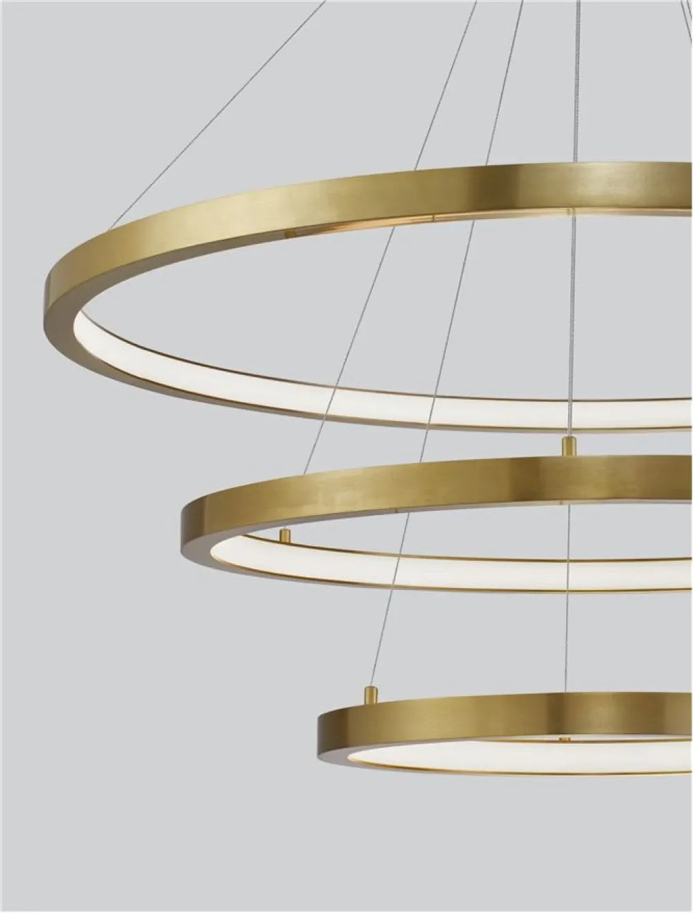 Candelabru structura din Aluminiu Auriu si abajur din Acrilic Alb H150xL80cm IP20 108W 2245lm 3000k EMPATIA