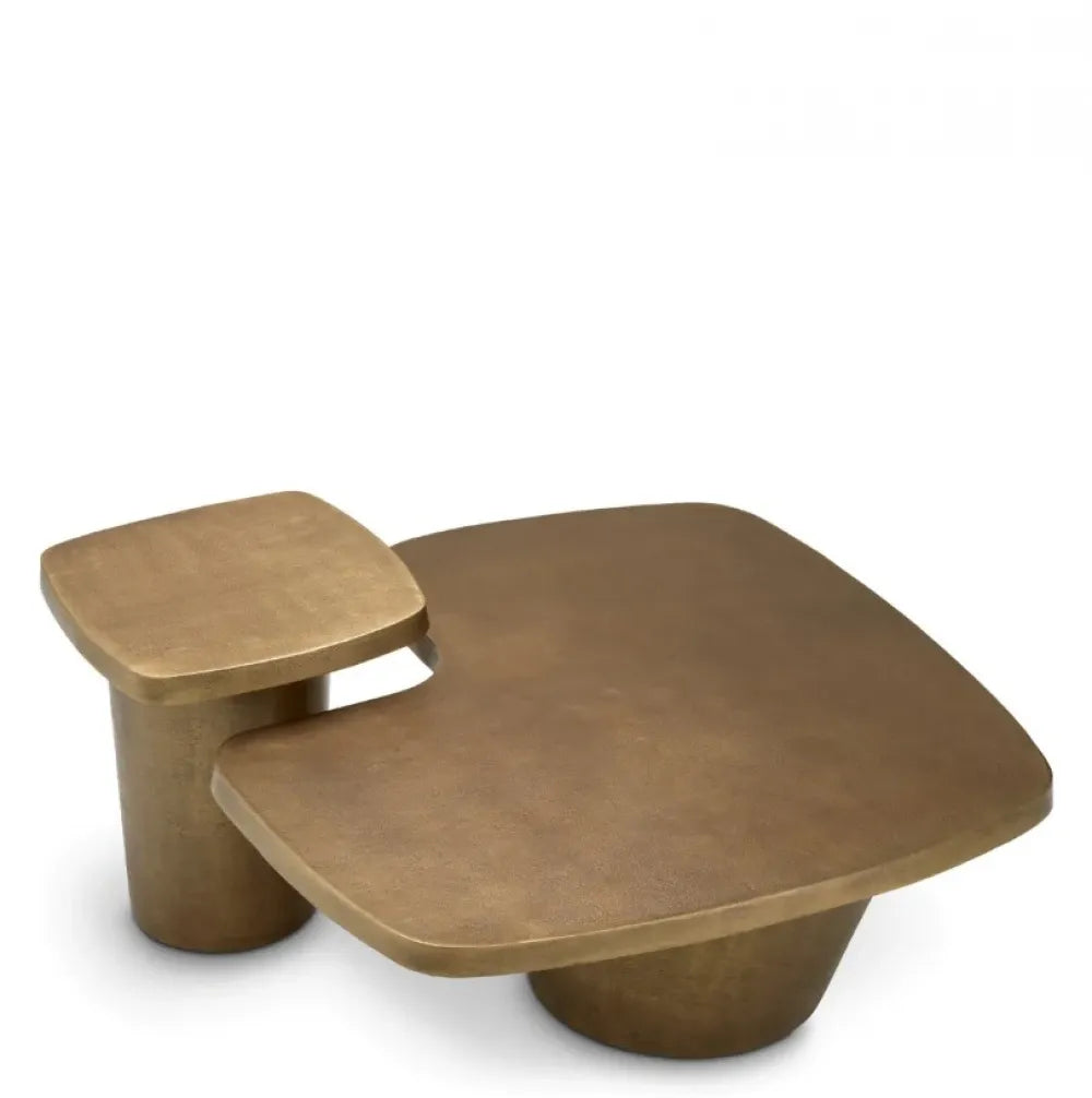 Set 2 Masute de cafea din Metal Alama L45/100xH40/49cm Pierro Eichholtz