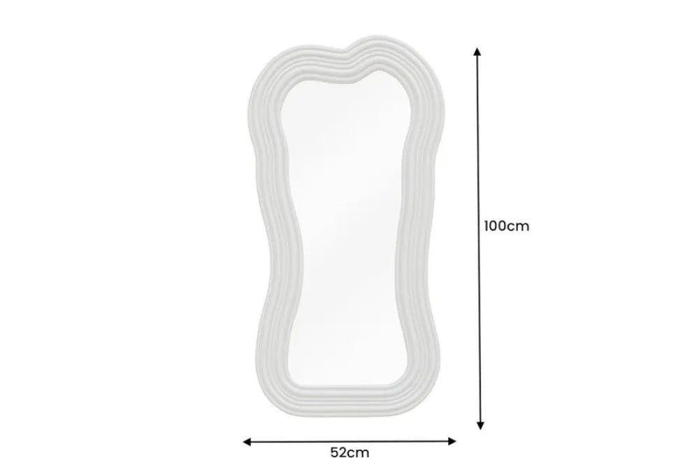 Oglinda cu rama din Poliuretan/MDF Bej H100xL52cm Alice Ii
