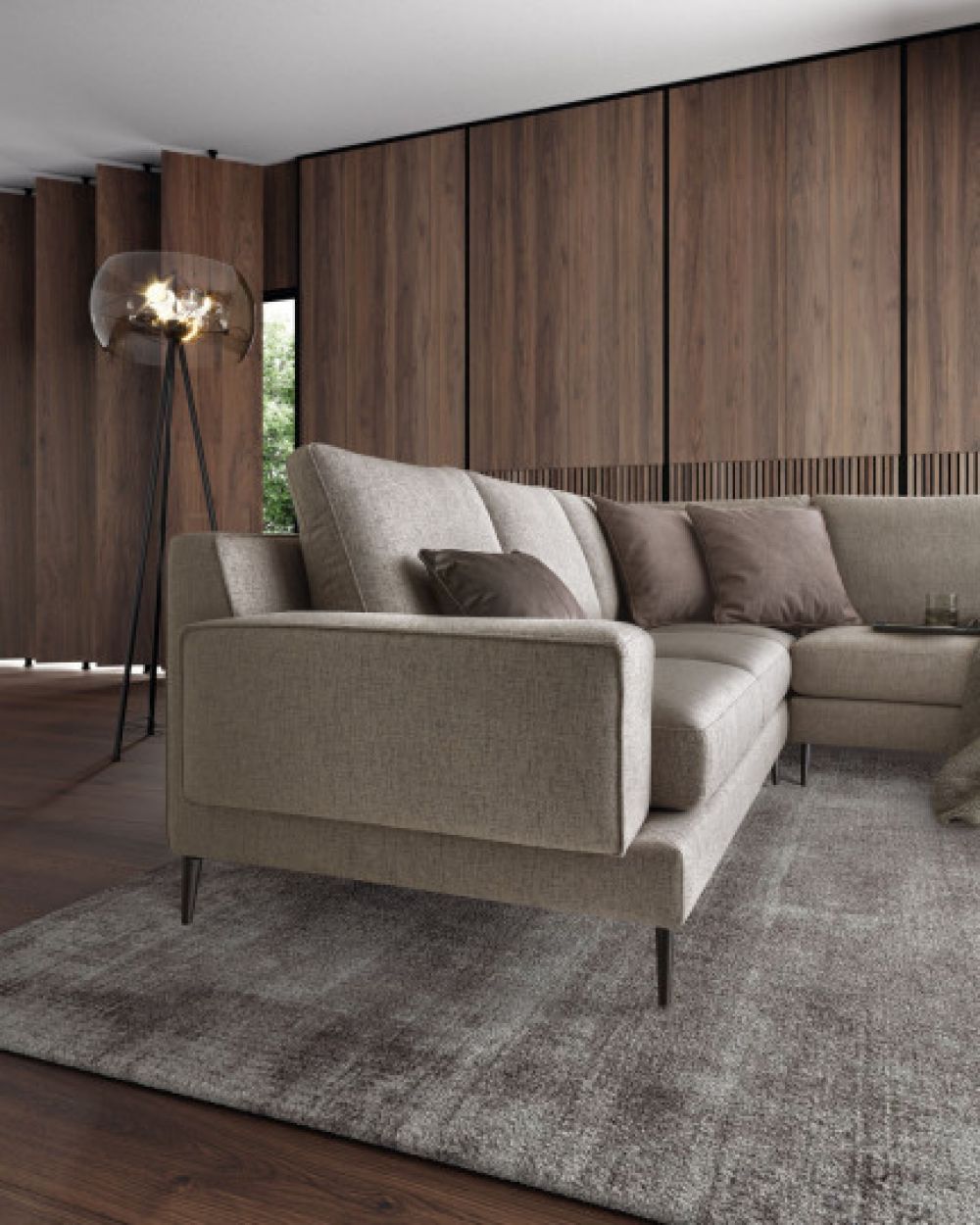 Coltar fix 5 locuri Kennedy stil Modern L277cm