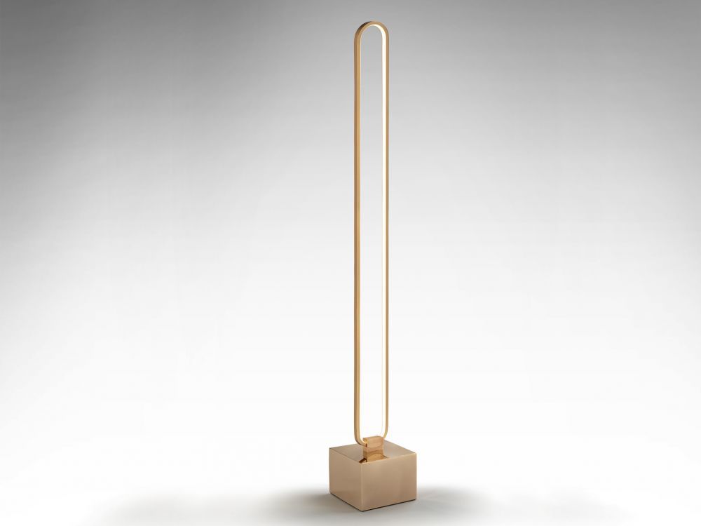 Lampa de podea din Metal Rose gold cu LED L18x18xH140cm Colette