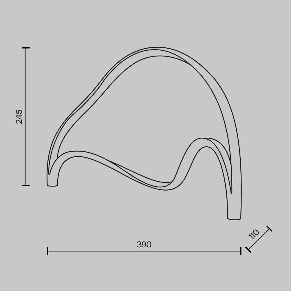 Veioza din Aluminiu Alama si Silicon Alb H24.5xL39cm Plons