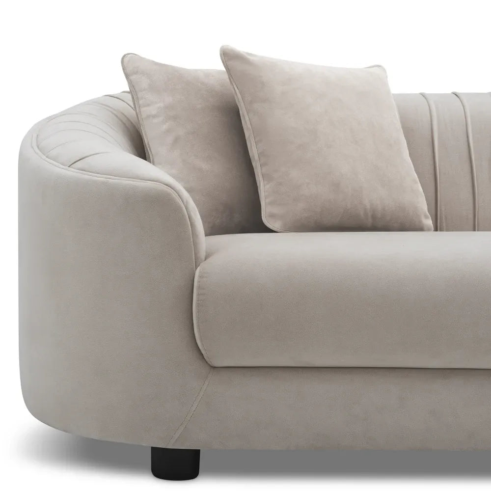 Canapea tapitat cu Catifea Crem L241xA100xH64cm Jameson Eichholtz