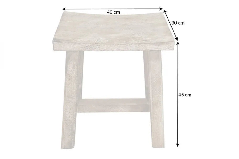 Taburet din Lemn de mango Maro H45xL40cm Finca