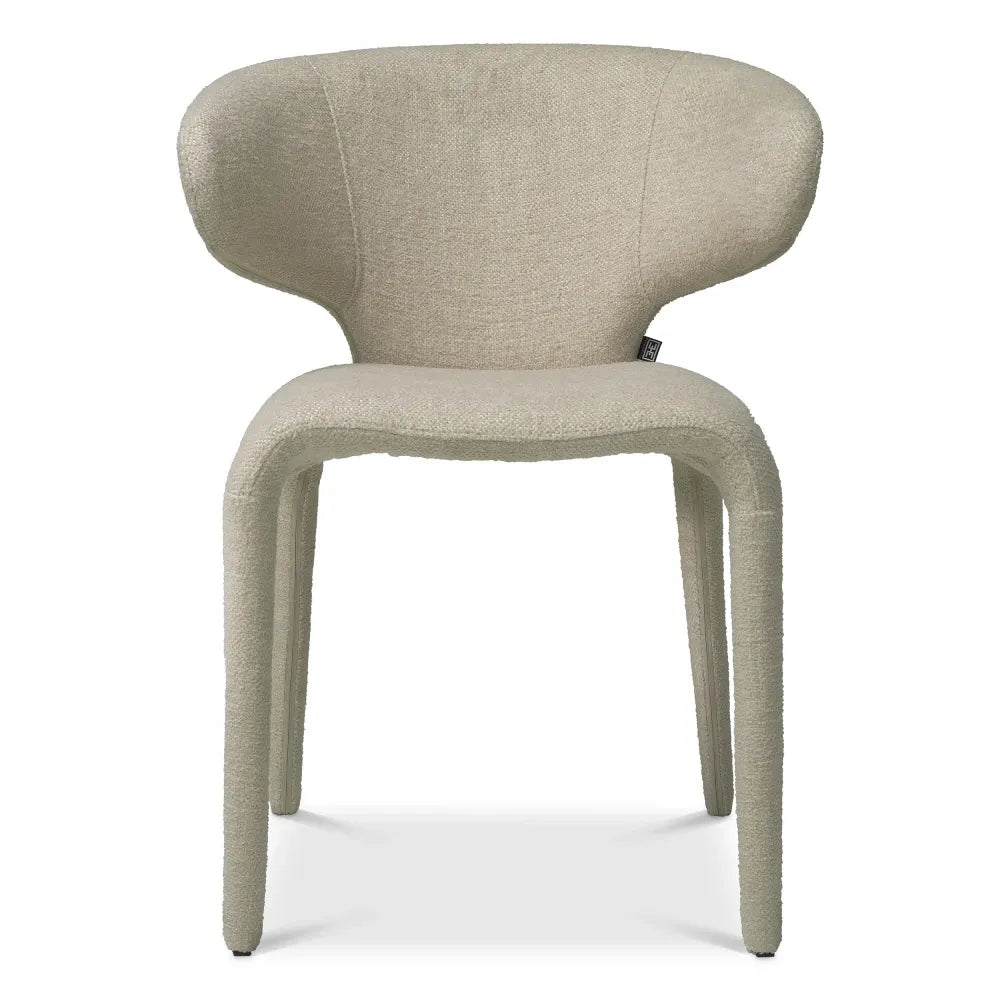 Scaun tapitat cu Stofa Ecru L60xA61xH79cm Josephine Eichholtz