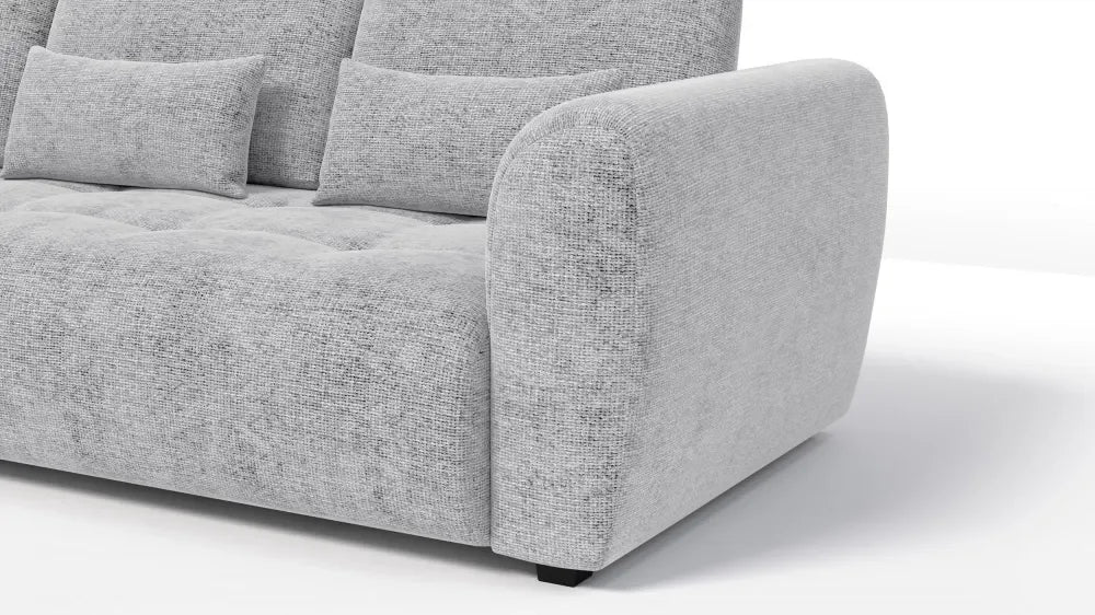 Coltar simetric tapitat cu Chenille Sajma 20 Gri deschis L306x306cm Trezzo