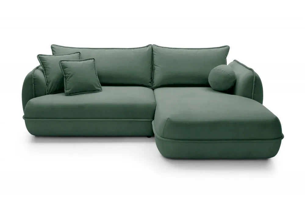 Coltar extensibil cu spatiu depozitare din Stofa Cloud Verde Visby