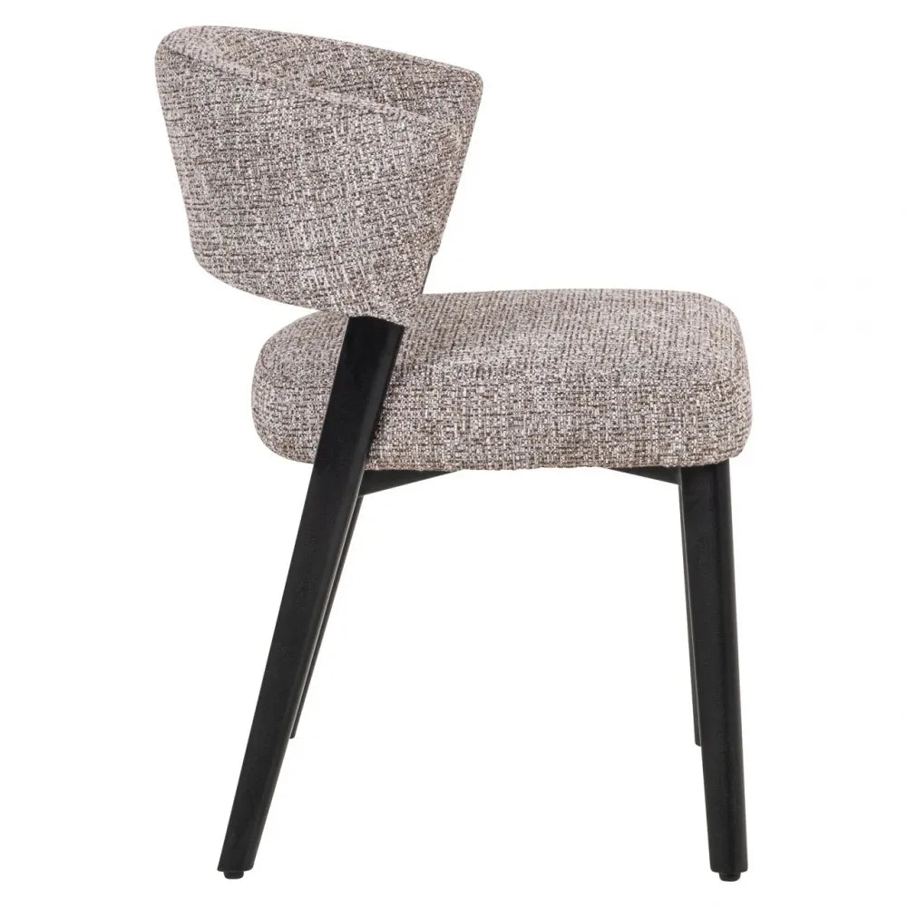 Scaun din Stofa Maro si Metal Negru L51xH77.5cm Zeno Richmond interiors