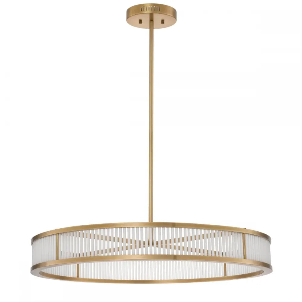 Candelabru din Metal Alama atichizata si Sticla mata Transparent H15xD90cm Thibaud L Eichholtz