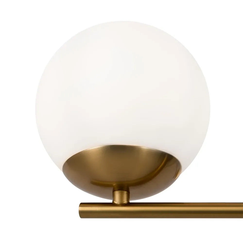 Lustra din Metal si Sticla Alama/Alb H56xD67cm 60W Marble