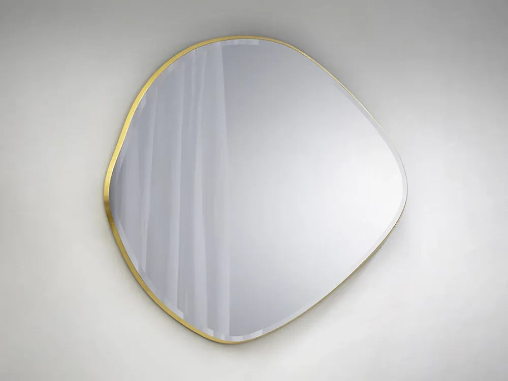 Oglinda Asimetrica cu rama din MDF Auriu H110xL114xA4cm Mimo
