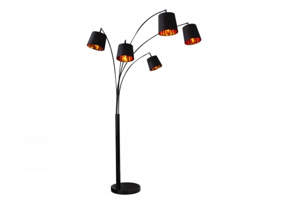 Lampa de podea din Metal Negru si Textil Negru H202xL100cm Levels