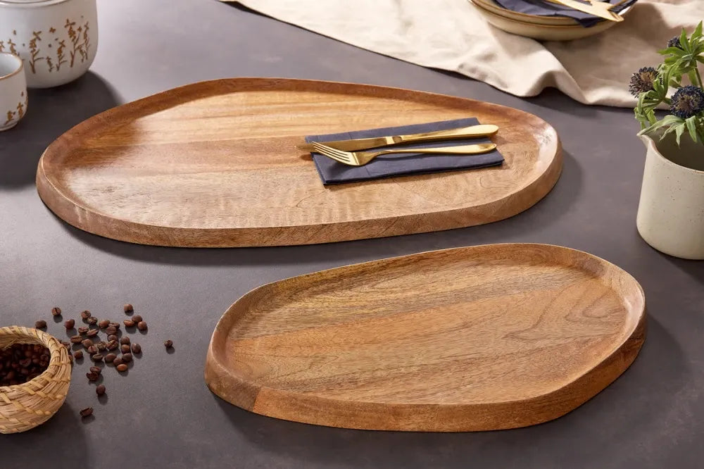 Set 2 tavi decorative din Lemn de mango Maro H2.5xL40/56cm Amazonas