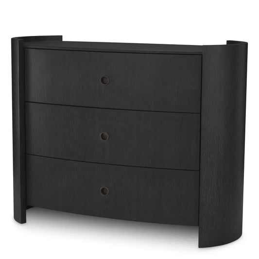 Comoda din Furnir de stejar Gri carbune L130xH100cm Splendora Eichholtz