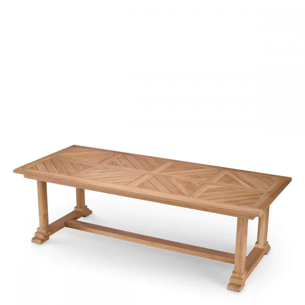 Masa de exterior din Lemn de tec Maro H75xL240cm Bell Rive Eichholtz