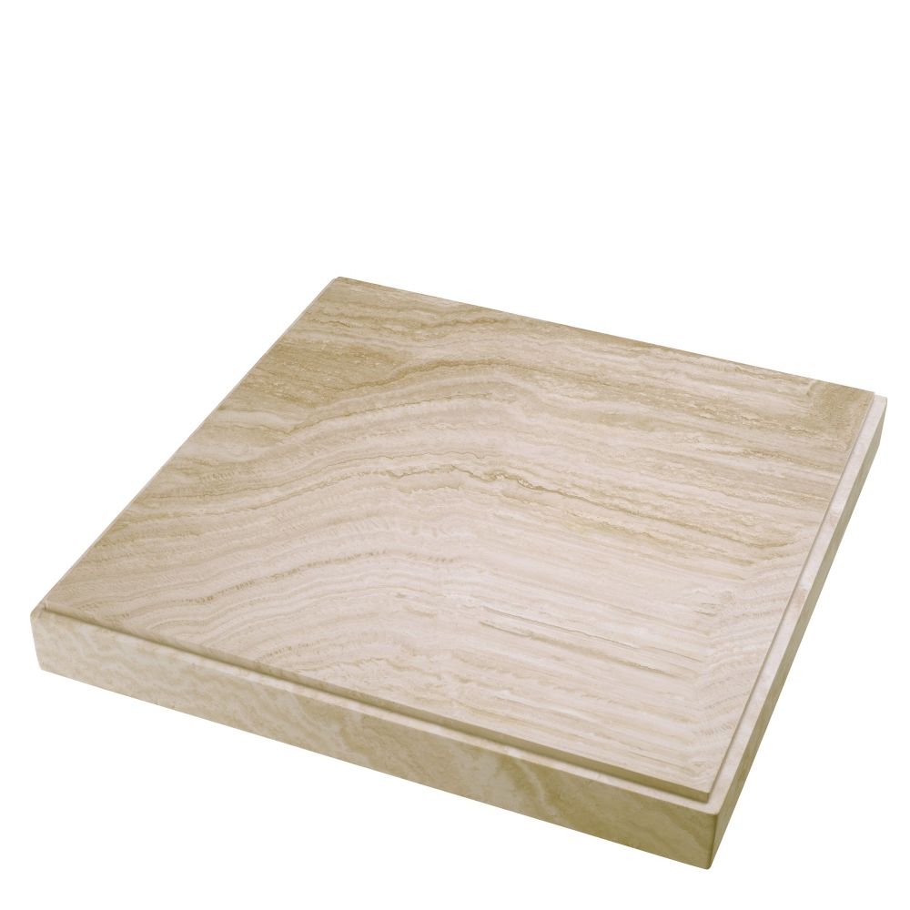Masuta de cafea Patrata din Travertin Bej L83xH32cm Sartoria