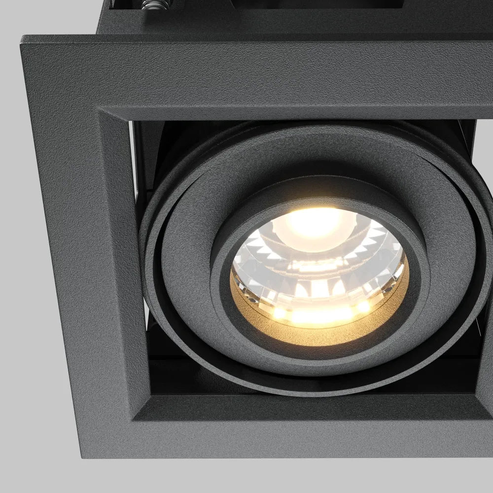 Spot incastrat din Aluminiu Negru H7.5xL9.5cm 10W Metal Modern