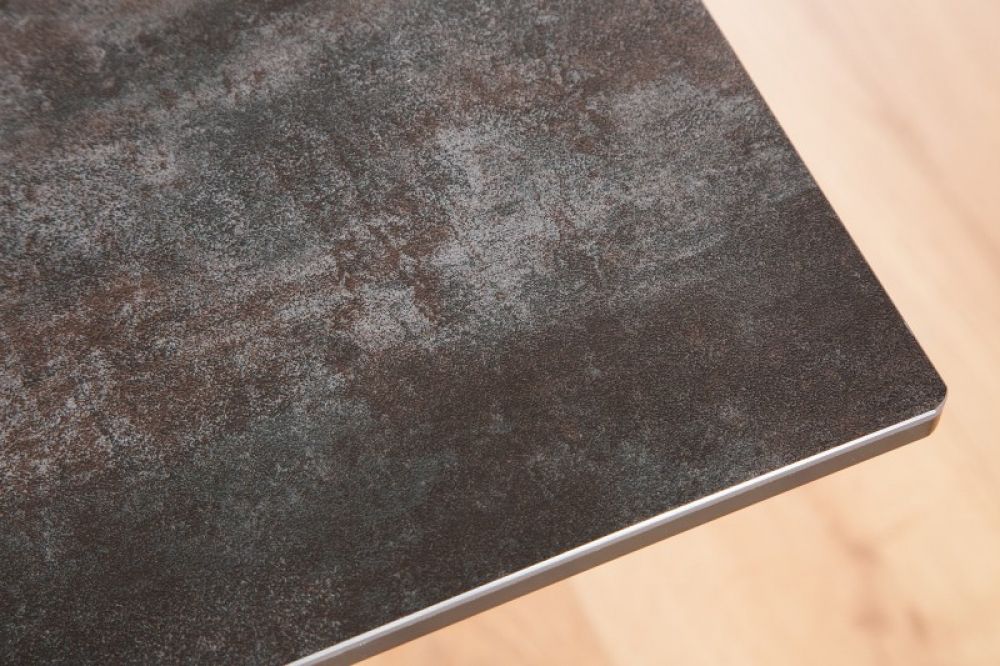 Masa extensibila dreptunghiulara din Ceramica Maro/Negru de 8-10 persoane L180/260x100cm Prometheus