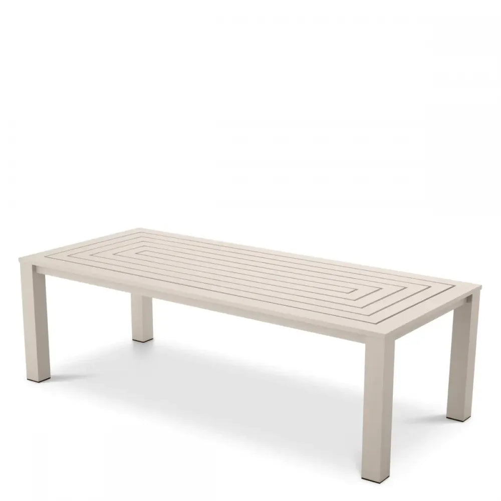 Masa de exterior din Metal Bej H74.5xL240cm Vistamar Eichholtz