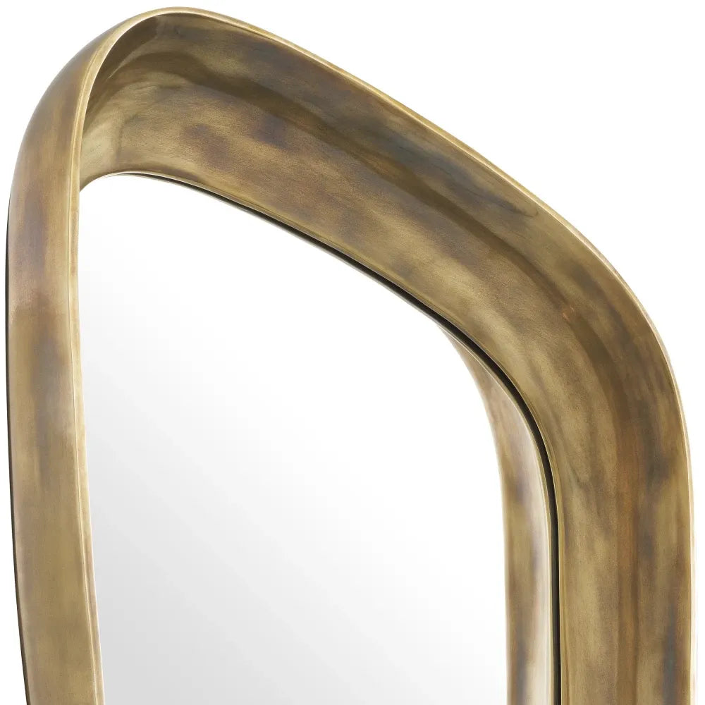 Oglinda cu rama din Metal/MDF Alama L43xH79cm Sandals S Eichholtz