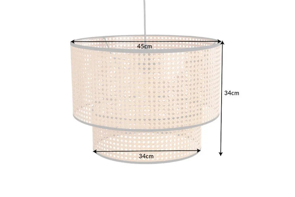 Pendul din Metal Negru si Ratan sintetic Maro D45xH34cm WIENER GEFLECHT