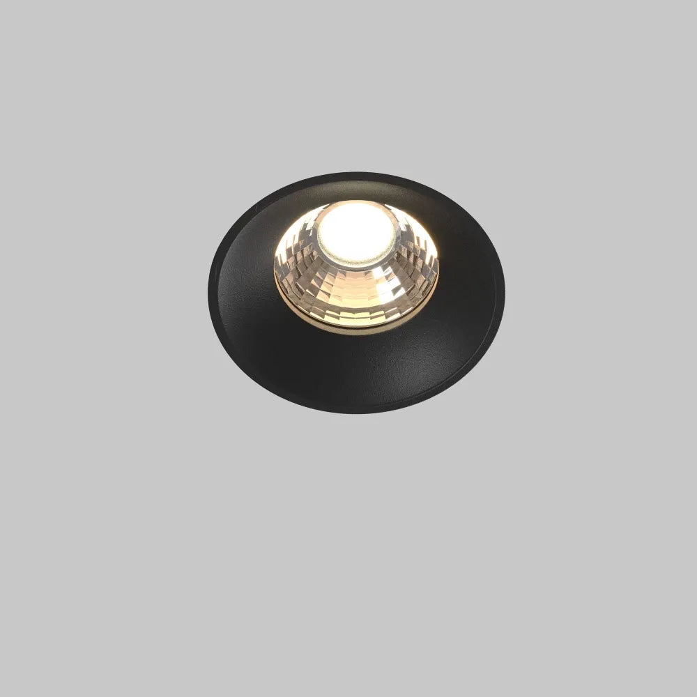 Spot incastrat din Aluminiu Negru H6xD7.4cm 12W 830lm 3000k Round
