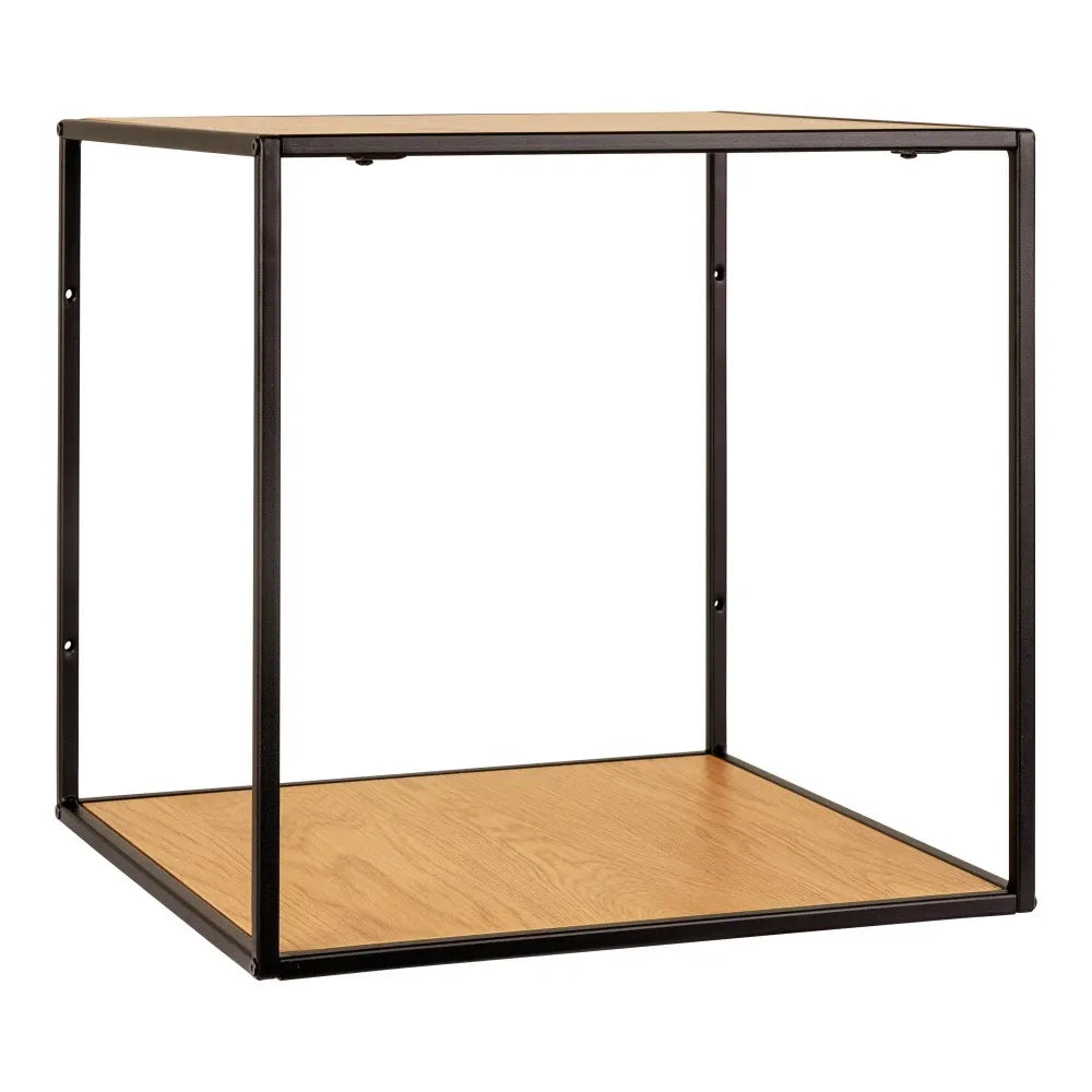 Raft de perete din PAL Maro si Metal Negru L36xH36cm Vita