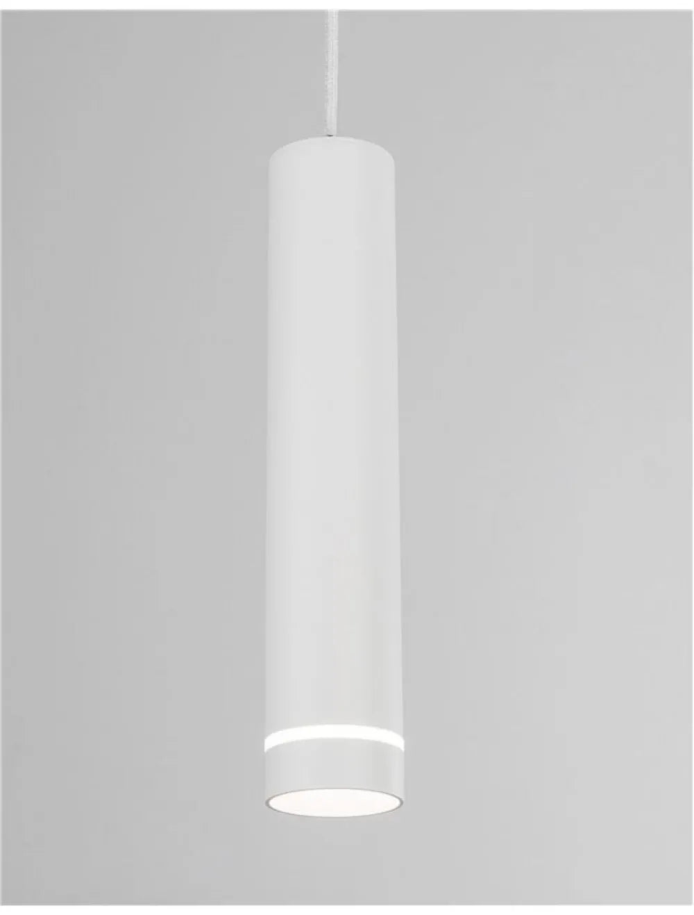 Pendul structura din Aluminiu Alb si abajur din Acrilic  H150xL6cm IP20 ESCA