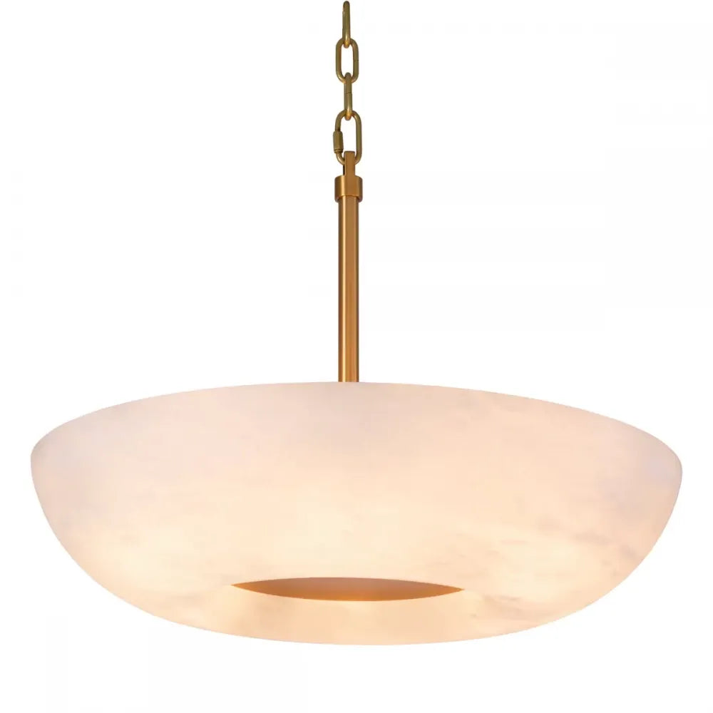Pendul din Metal Alama si Alabastru Alb H15xD60cm Ariano Eichholtz