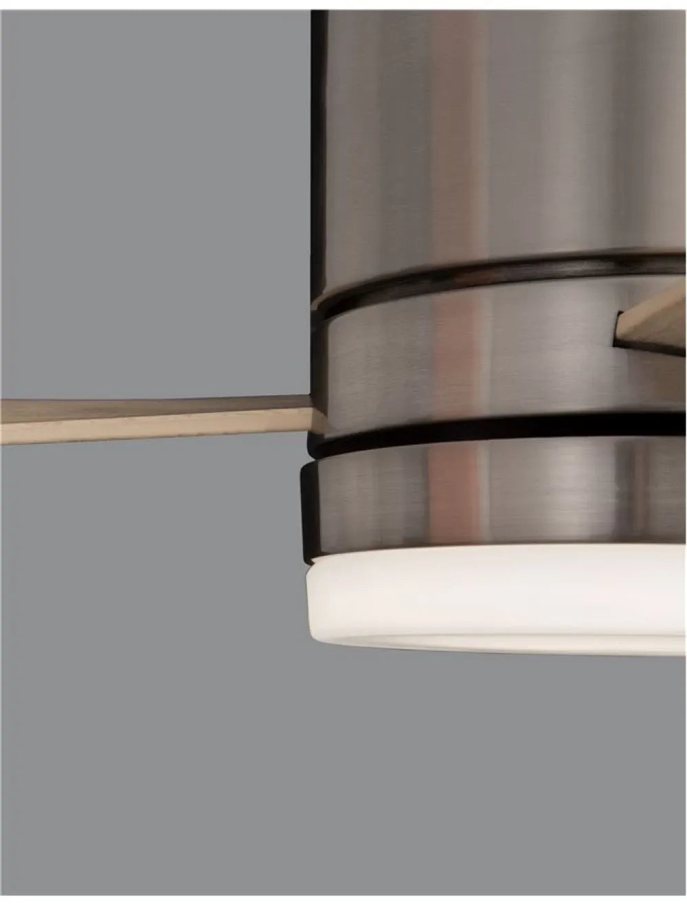 Ventilator structura din Metal Argintiu si abajur din Sticla Alb H25xL132cm IP20 18W 650lm 3000k SATIN
