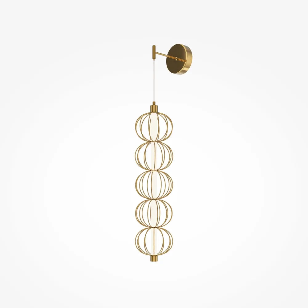 Aplica perete din Metal Auriu H218.8xL22.2cm Golden Cage