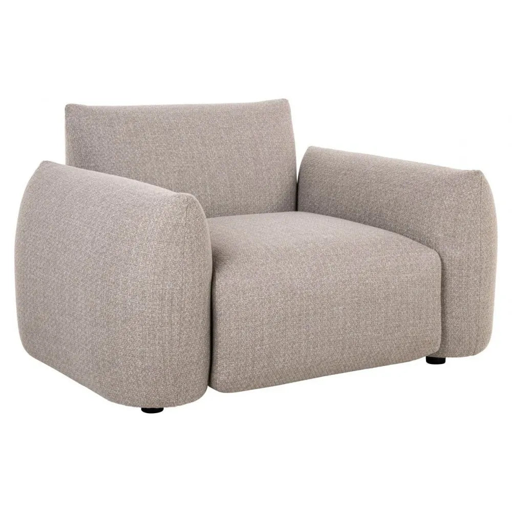 Fotoliu de exterior din Stofa Grej si Metal Negru L120xH70cm Dawson Richmond interiors