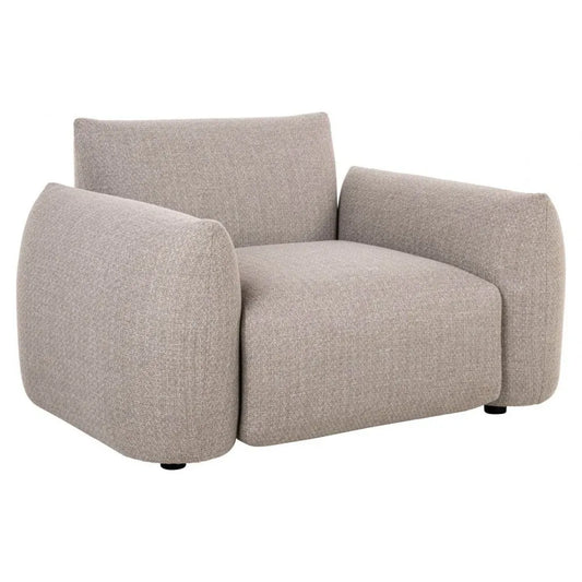 Fotoliu de exterior din Stofa Grej si Metal Negru L120xH70cm Dawson Richmond interiors