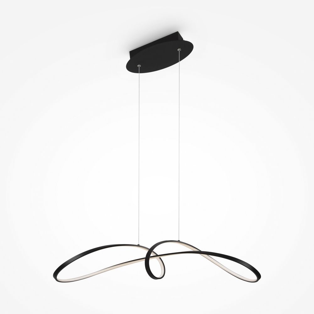 Lustra din Aluminiu Negru L93xH29cm Curve