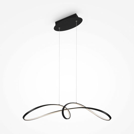 Lustra din Aluminiu Negru L93xH29cm Curve