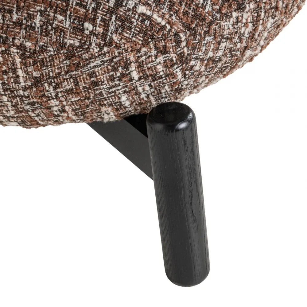 Fotoliu din Stofa Maro si Lemn Negru L74xH86cm Ornella Richmond interiors