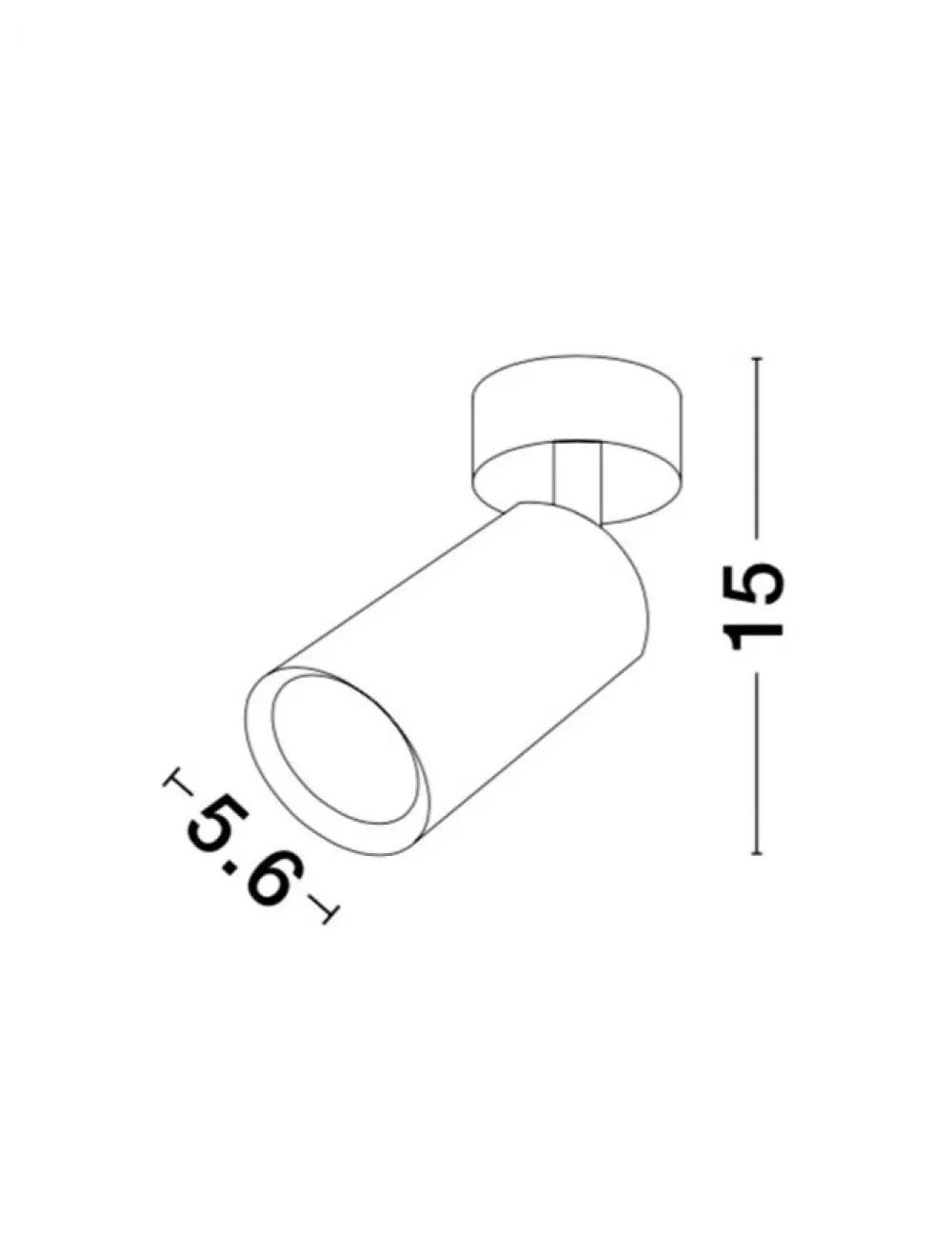 Aplica de perete din Aluminiu Negru H15xL5.6cm IP20 WAN