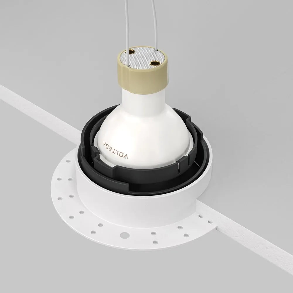 Spot incastrat rotund din Aluminiu Alb/Negru H4xD10cm IP 20 GU10 10W Share