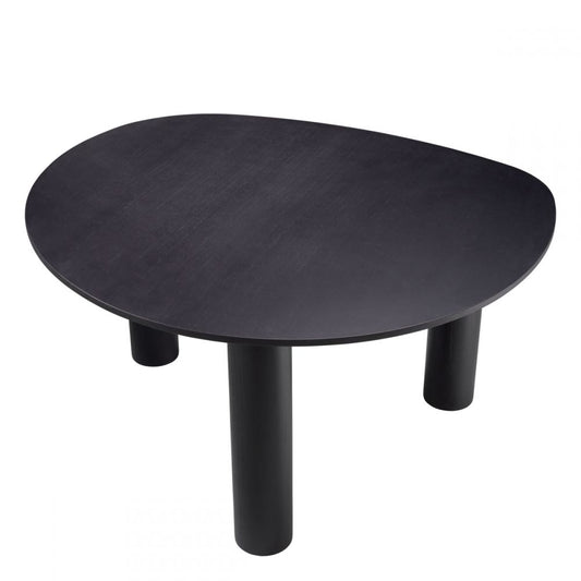 Masa Asimetrica Lombardo Eichholtz din Furnir de stejar Negru de 4-6 persoane L149xH77cm