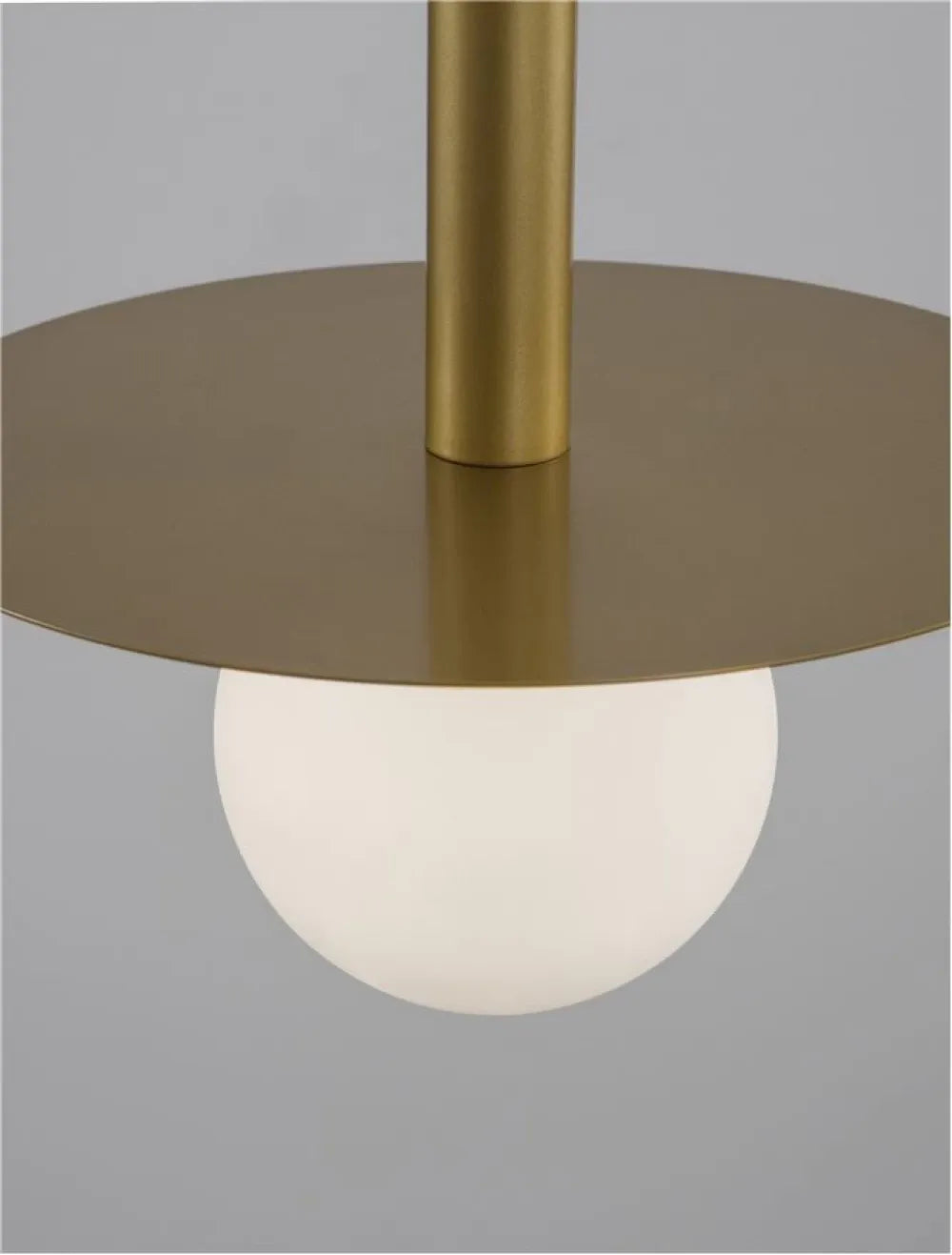 Pendul structura din Metal Auriu si abajur din Sticla Alb H150xL22cm IP20 PIELO