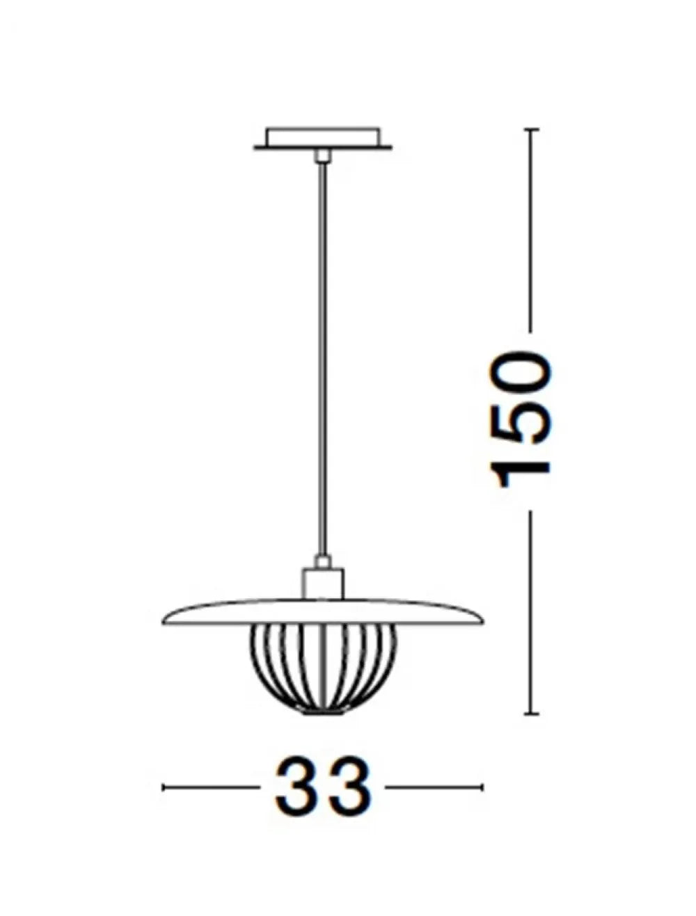 Pendul structura din Metal Auriu si abajur din Metal Auriu H150xL33cm IP20 FOX