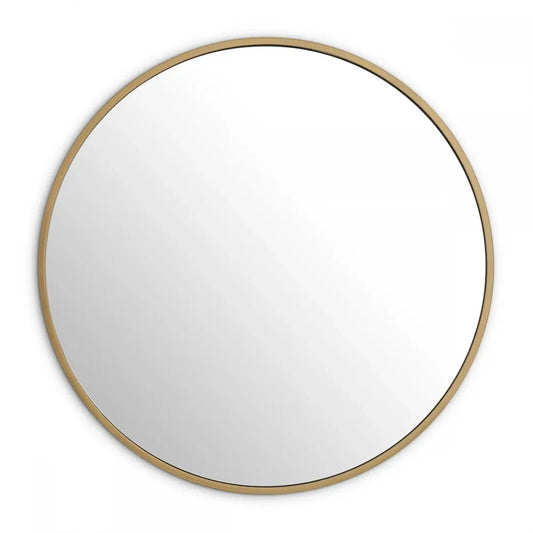 Oglinda rotunda cu rama din Metal Alama D120cm Heath Eichholtz