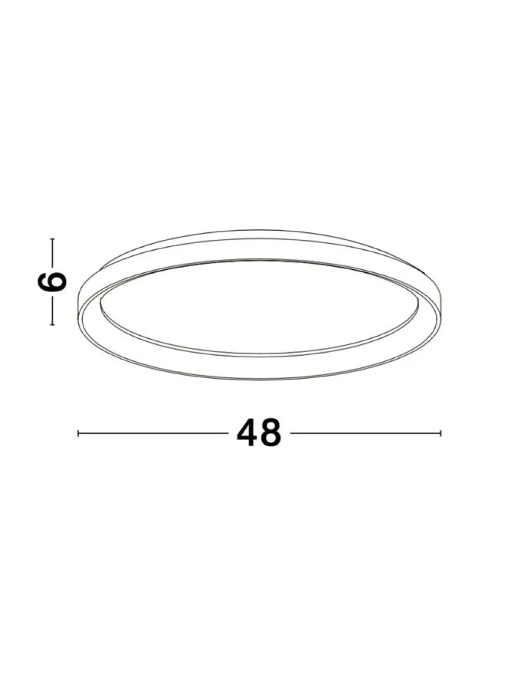 Plafoniera structura din Aluminiu Alb si abajur din Acrilic  H6xL48cm IP20 40W 2554lm 3000k PERTINO