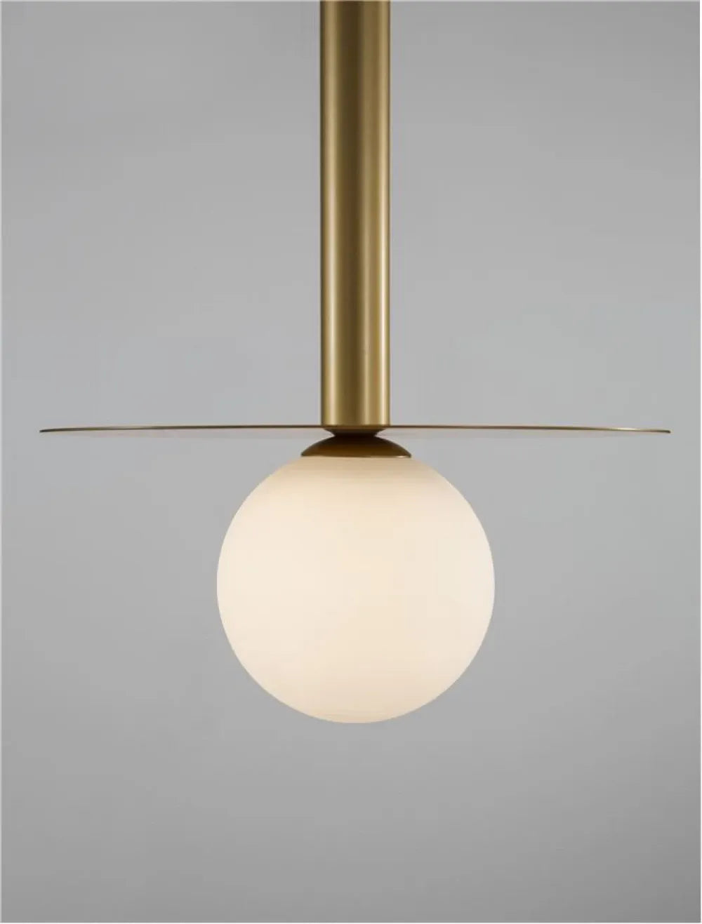 Pendul structura din Metal Auriu si abajur din Sticla Alb H150xL22cm IP20 PIELO