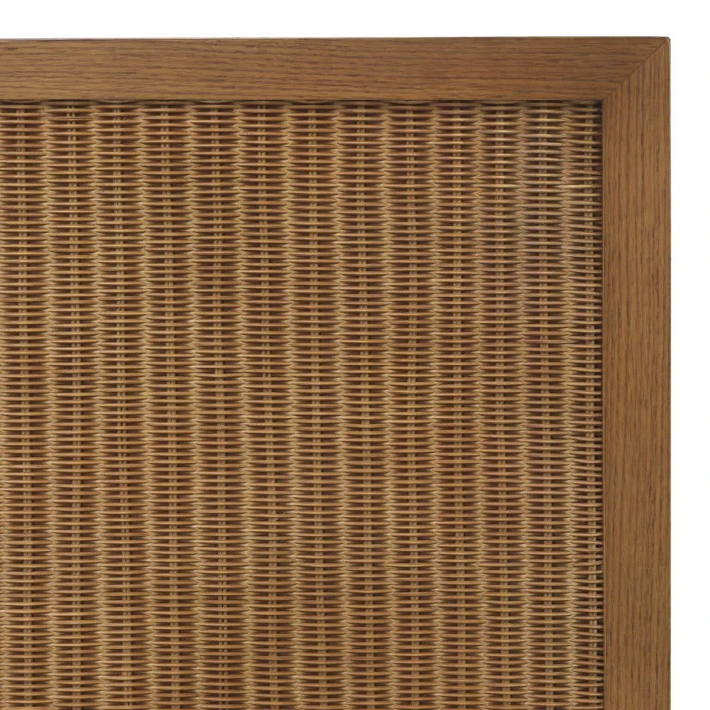 Comoda din Furnir de stejar/Ratan Maro L220xH78cm Borchard Eichholtz