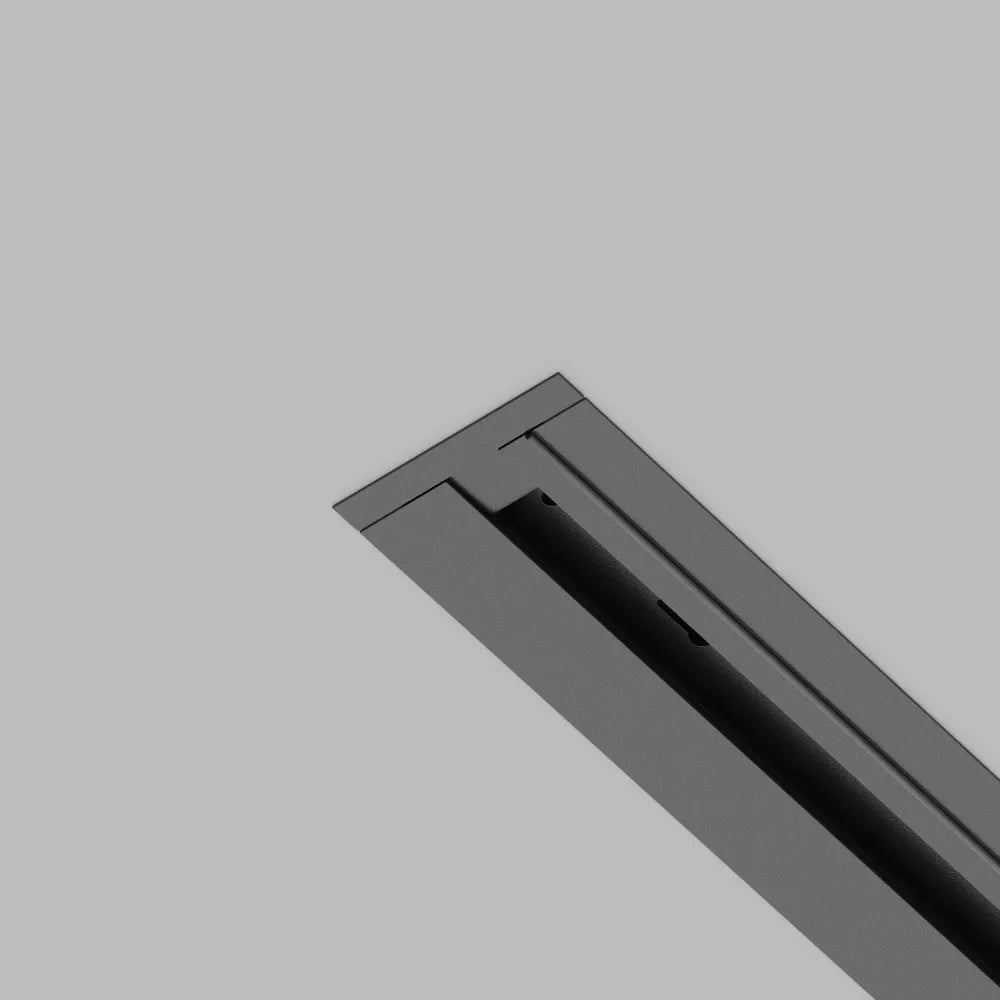 Cap sina monofazata incastrata din Aluminiu Negru L4xH2cm Accessories for tracks Unity