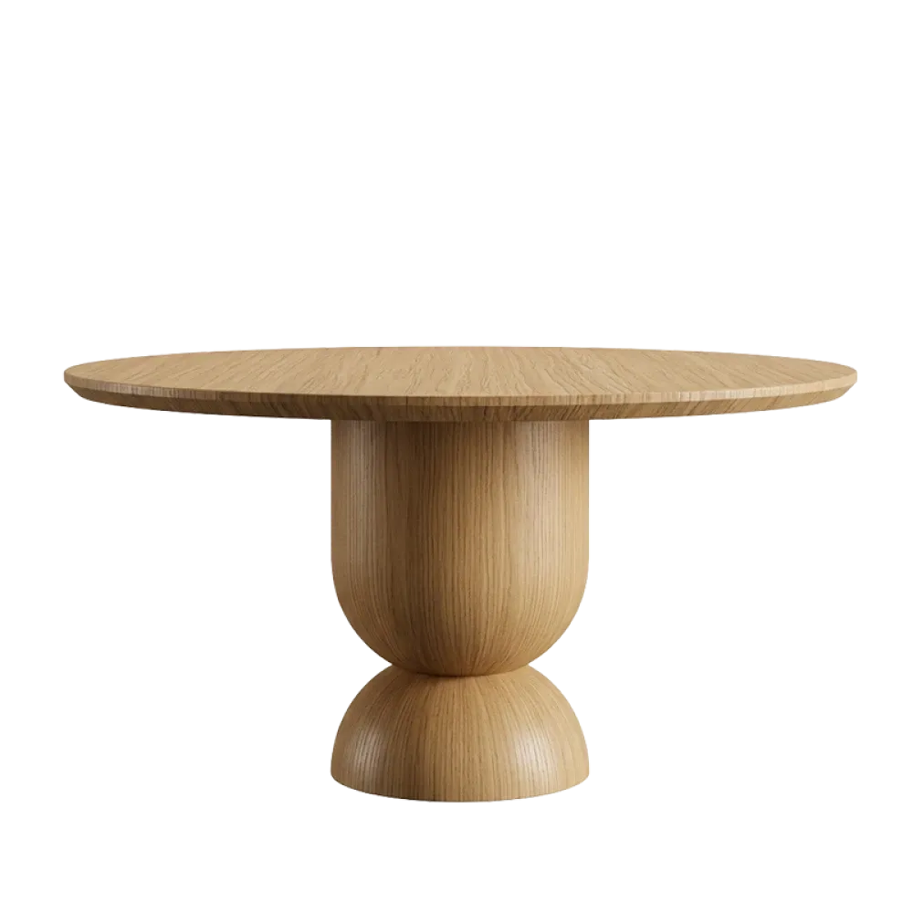 Masa dining Rotunda din Lemn de Stejar in dimensiuni multiple Silence