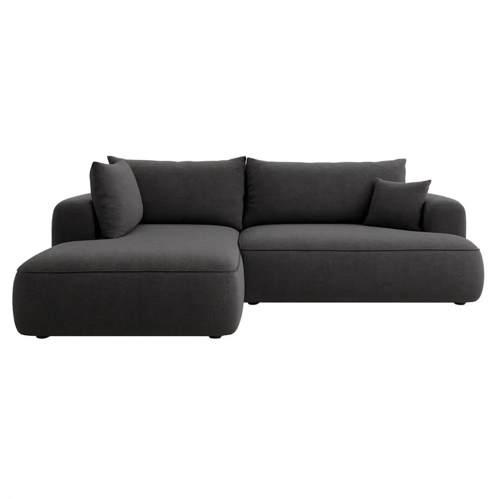 Coltar extensibil Catifea Vogue Gri inchis cu lada depozitare Nubio