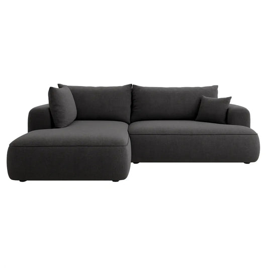 Coltar extensibil Catifea Vogue Gri inchis cu lada depozitare Nubio